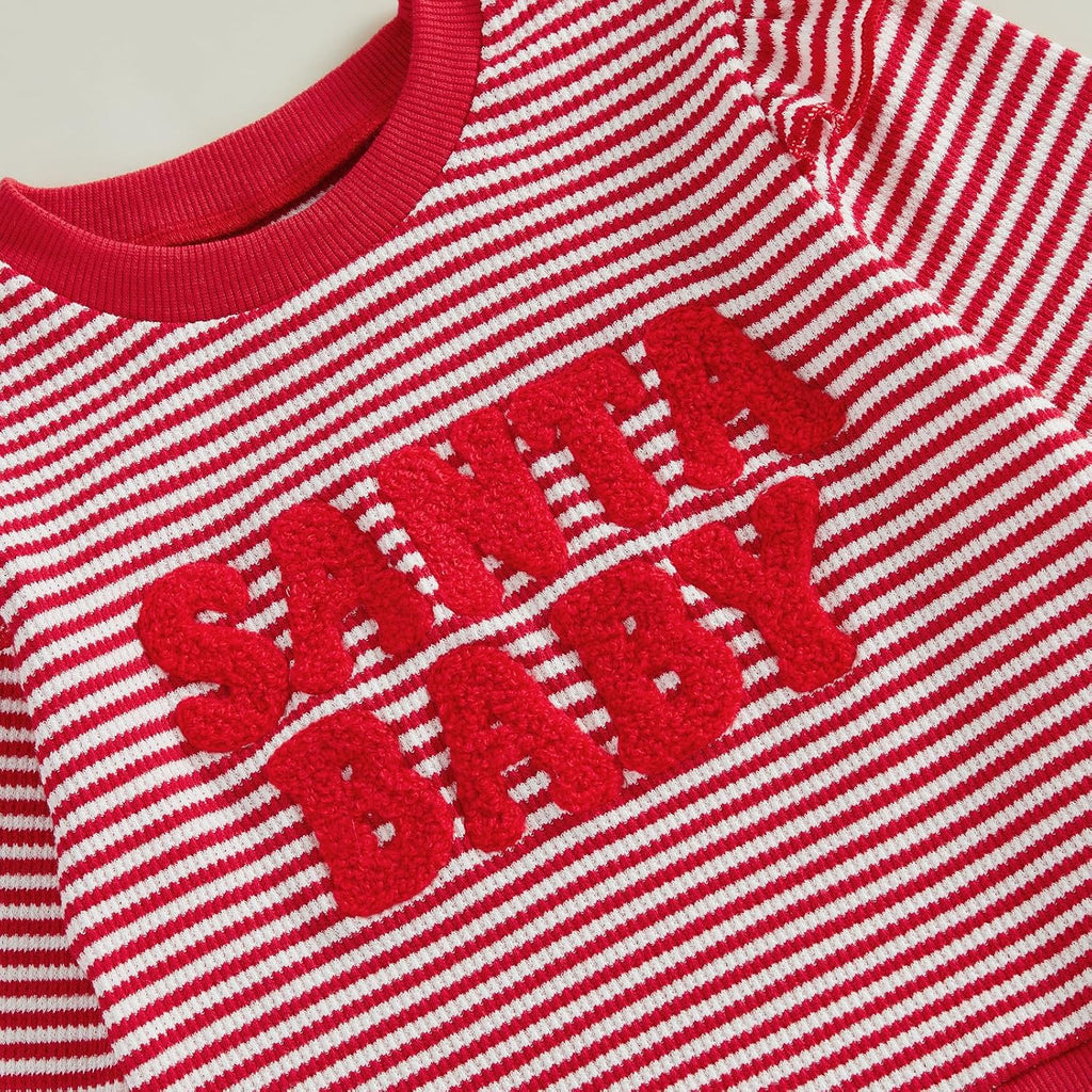Toddler Baby Girl Fall Clothes Letter Sweatshirt Flared Pants Set