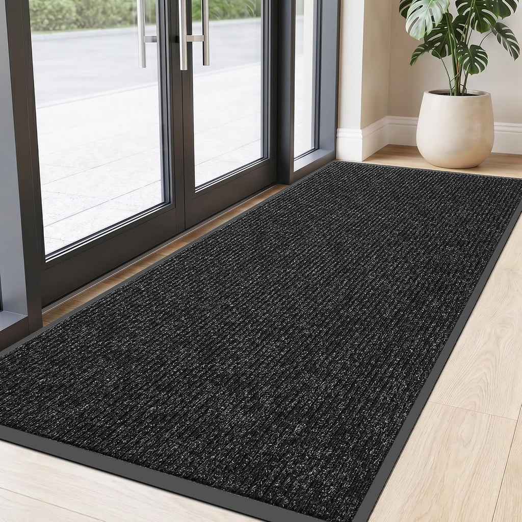 Front Door Mat Indoor Outdoor Entrance, 3' x 4' Heavy Duty All Season Waterproof Doormat, Non-Slip Commercial Floor