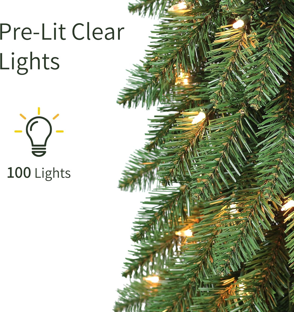 International 6ft Pre-Lit Alpine Pencil Christmas Tree