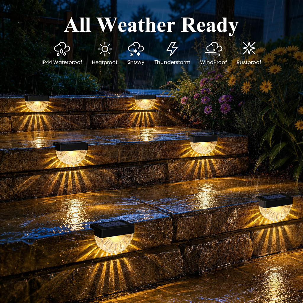 Solar Deck Lights Outdoor (12 Pack), Waterproof Led