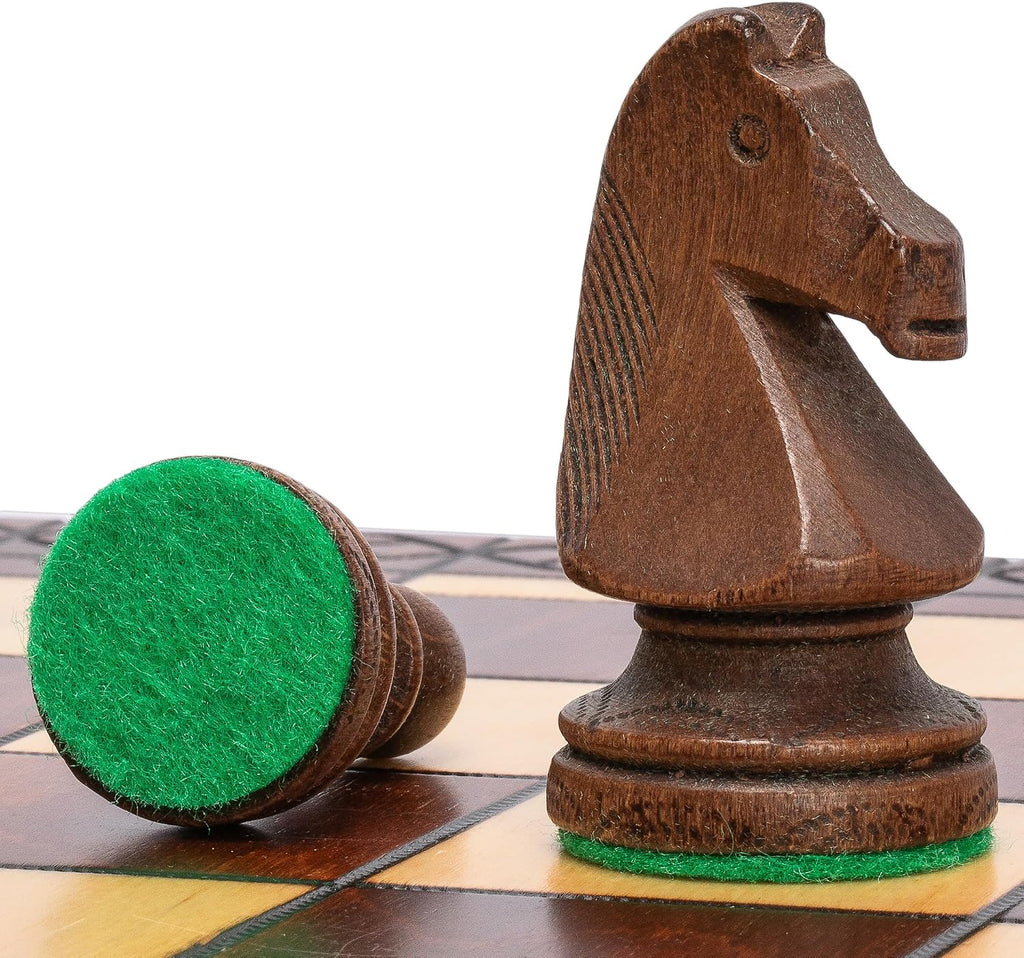 Ambassador Wooden Chess Set, 21.7