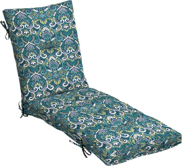 Outdoor Plush Modern Tufted Chaise Cushion, 76 x 22, Rain-Proof, Fade Resistant, Tufted Cushion for Chaise Lounger