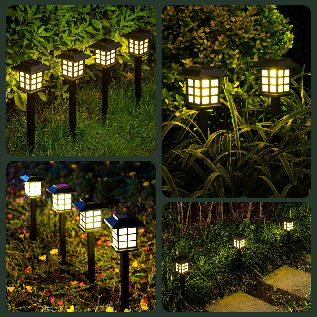 Solar Lights Outdoor Pathway Walkway Garden Solar Light Outside 16Pc