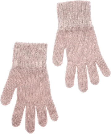 Knitted Wool Finger Gloves for Toddlers, Kids, Double-Layer, for Boys, Girls, Ages 1-8, Beige, Grey, Pink