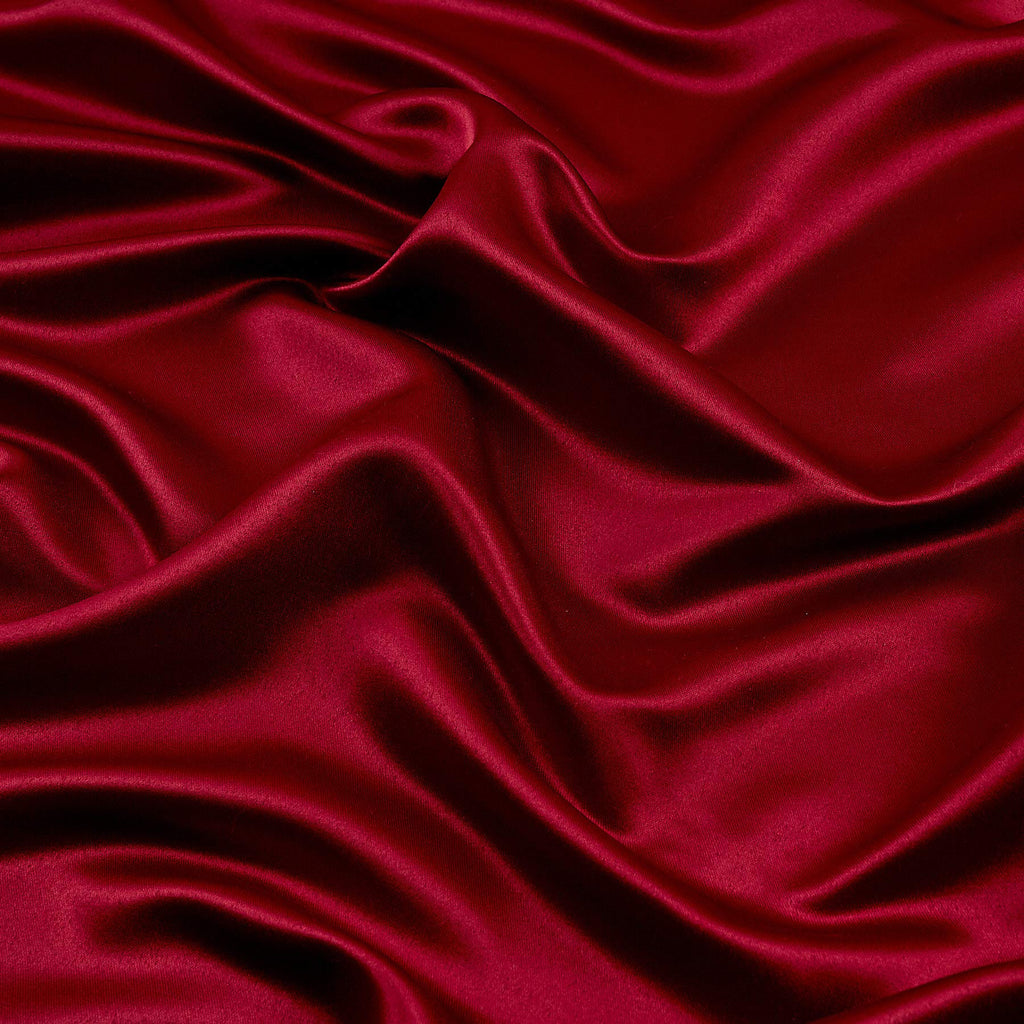 Mi Amor Duchess Satin Dark Red, Fabric by the Yard