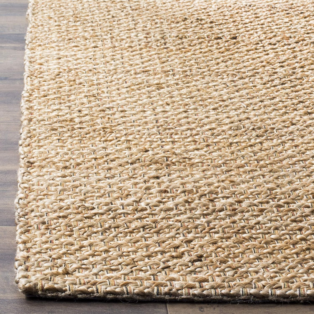 Natural Fiber Collection Area Rug - 6' Square, Natural, Handmade Farmhouse Jute, Ideal for High Traffic Areas (NF870A)