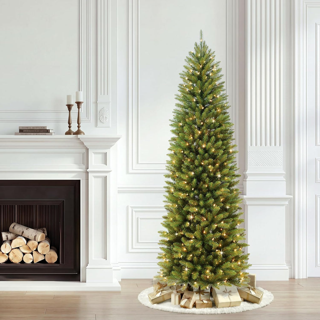 6.5ft Pre-Lit Fraser Fir Pencil Christmas Tree