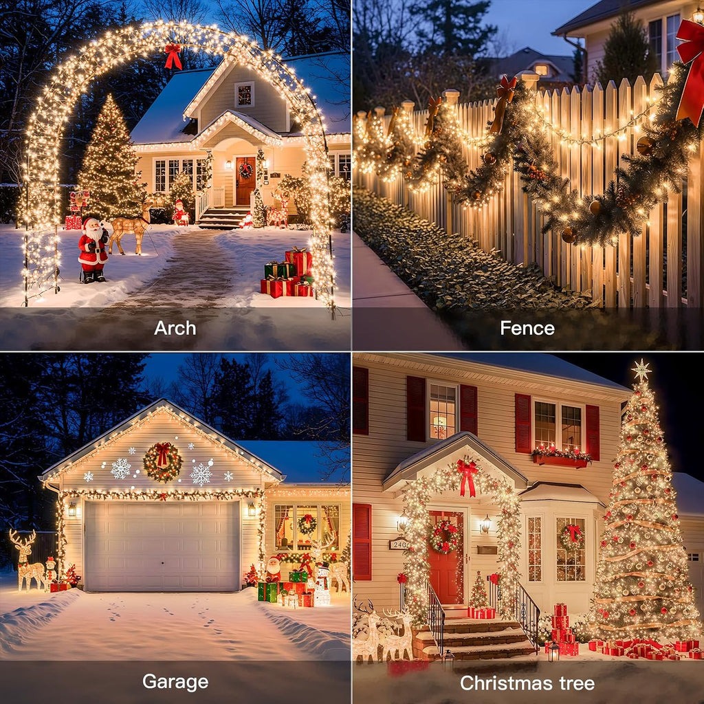 Christmas Tree Lights Indoor, 66ft 200led Connectable Tree Lights with 8 Modes, Twinkle Lights for Christmas Tree