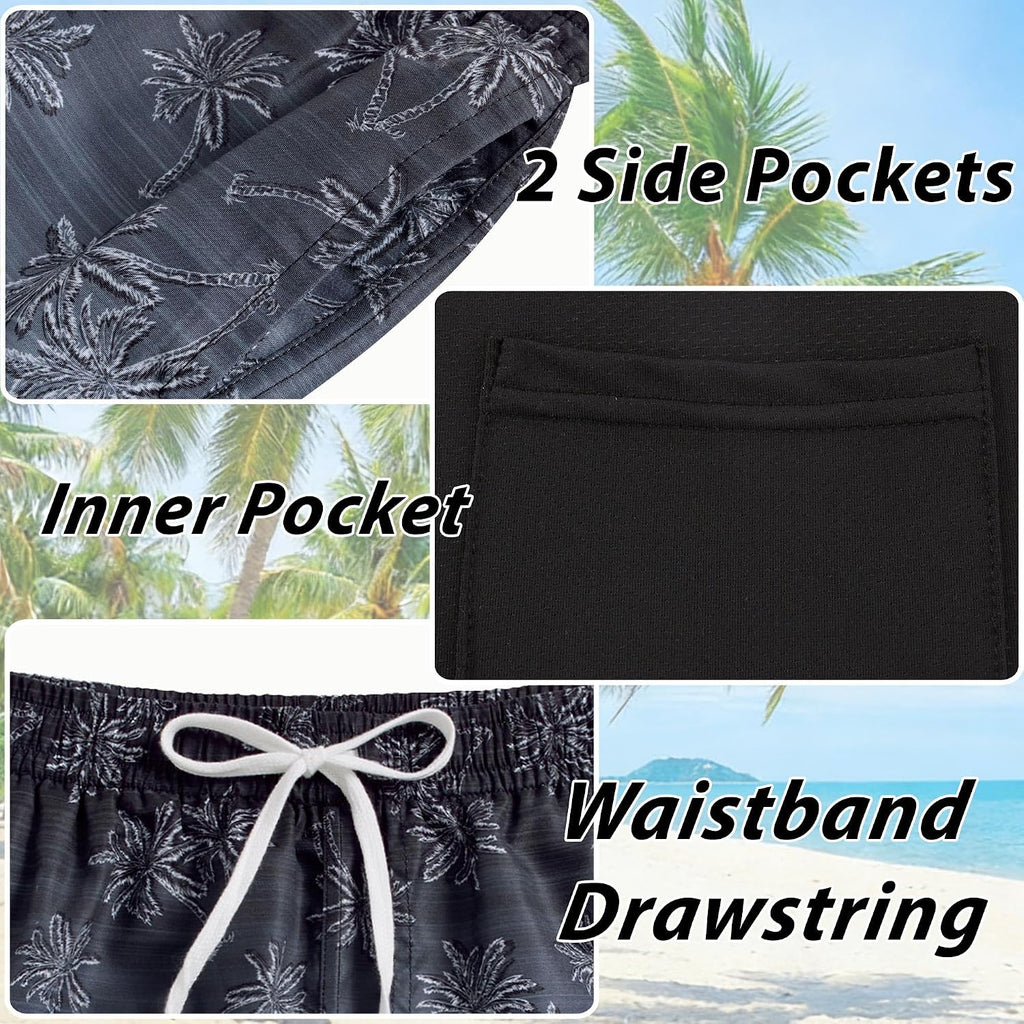 Boys Swim Trunks for Compression Liner Swimsuit Shorts Swimwear Boxer Bathing Suit