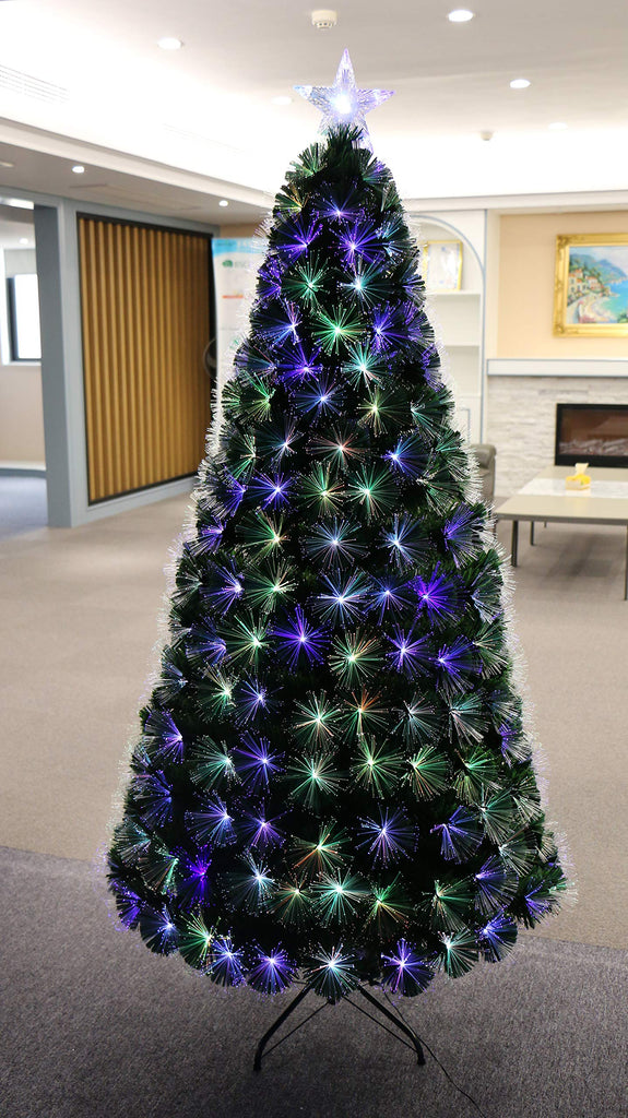 6 Ft Multi-Color Colors Changing LED Fiber Optic Christmas Tree Pre-lit (6ft)