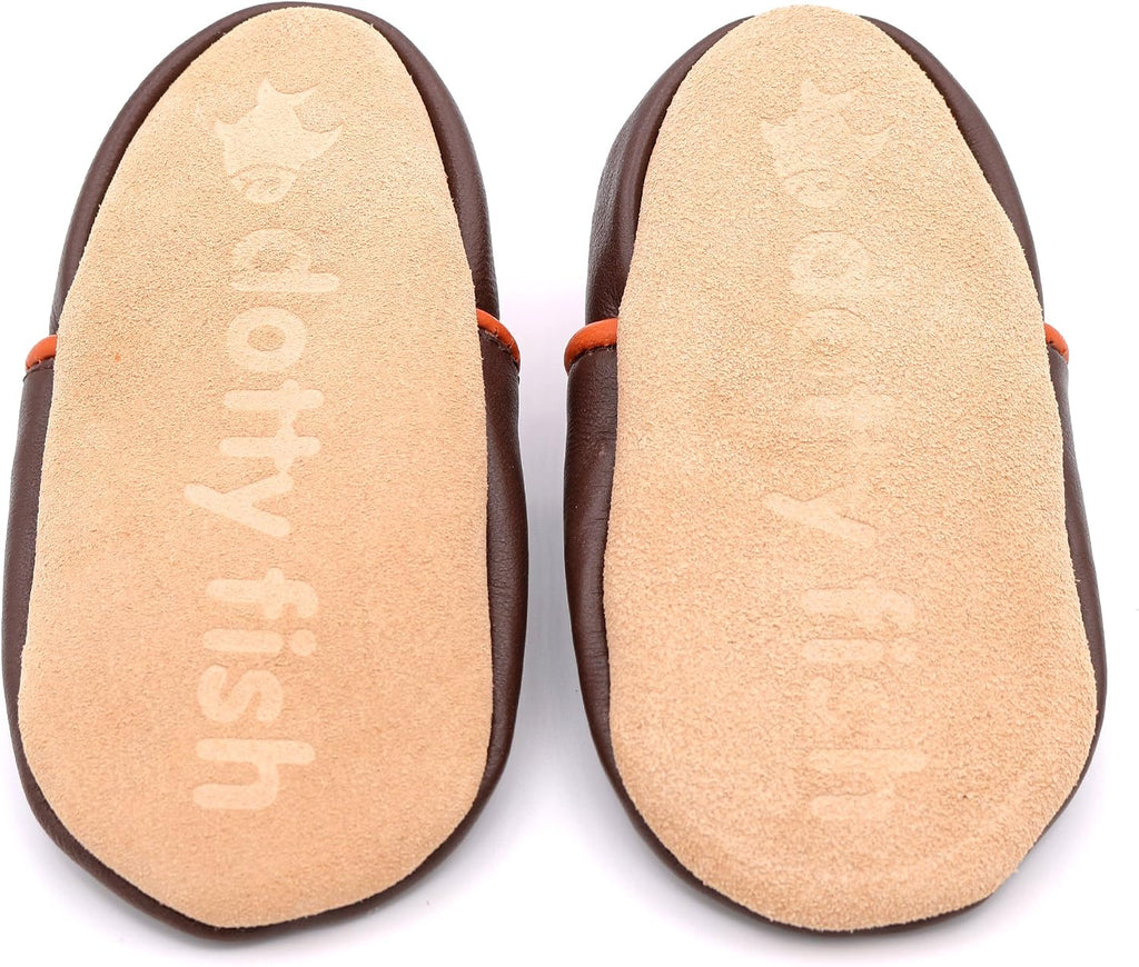 Soft Sole Leather Baby Shoes - Barefoot, Non-Slip, Unisex