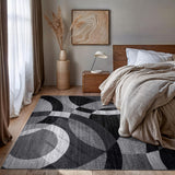 Rugshop Contemporary Abstract Circles Perfect for high Traffic Areas of Your Living Room,Bedroom,Home Office,Kitchen