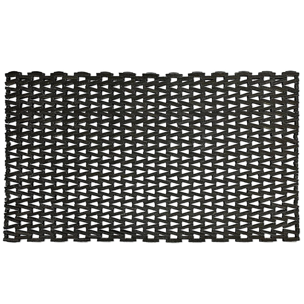 Durite Outdoor Entrance Mat, Recycled Rubber Tire-Link Doormat, Heavy Duty Non-Slip Herringbone Weave, Open Drainage