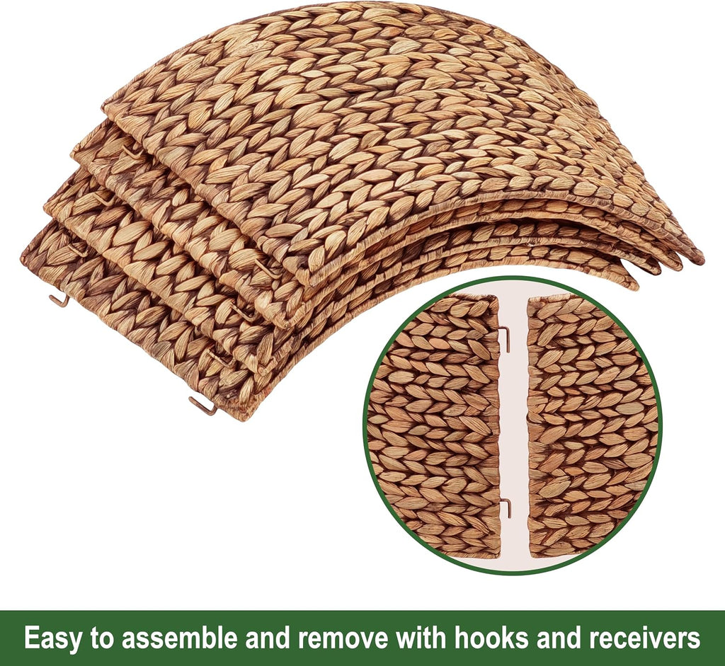 Rattan Christmas Tree Collar, Brown Wash, 42 inch