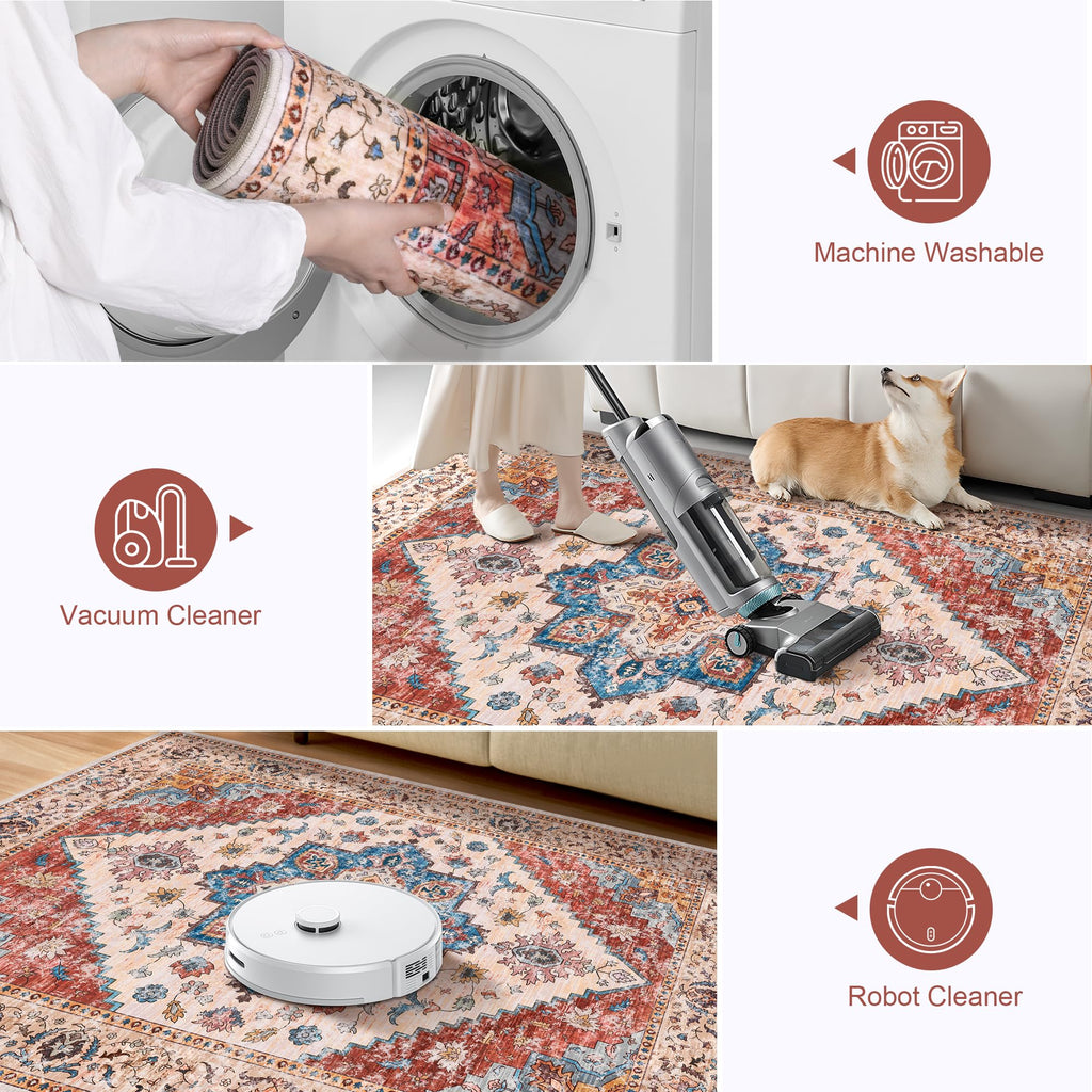 2x6ft Runner Rug, Small Throw Runners Kitchen Entryway