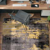 Rugshop Modern Abstract Design Non Shedding Soft Ideal for Living Room,Bedroom,Kitchen Area Rug 5' x 7' Yellow