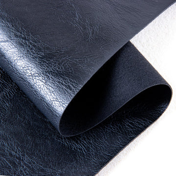 Black Faux Leather Sheet for Handicraft Making, Textured Surface&Cotton Backing, 36x53 Inchs, 0.8mm Thick, for Leather