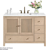 Alaterre Furniture Lucca Bathroom Vanity - Freestanding Cabinet Without Sink