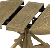54" Round Extendable Dining Table for 4-6, Mid Century Modern Wood Table for Kitchen, Restaurant, Cafe, Natural