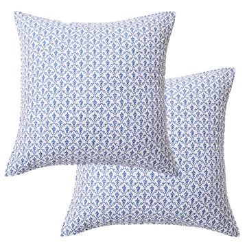 Bennett - Quilted Euro Shams Set of Two (26 x 26 in.) - Mini Medallions - Cotton