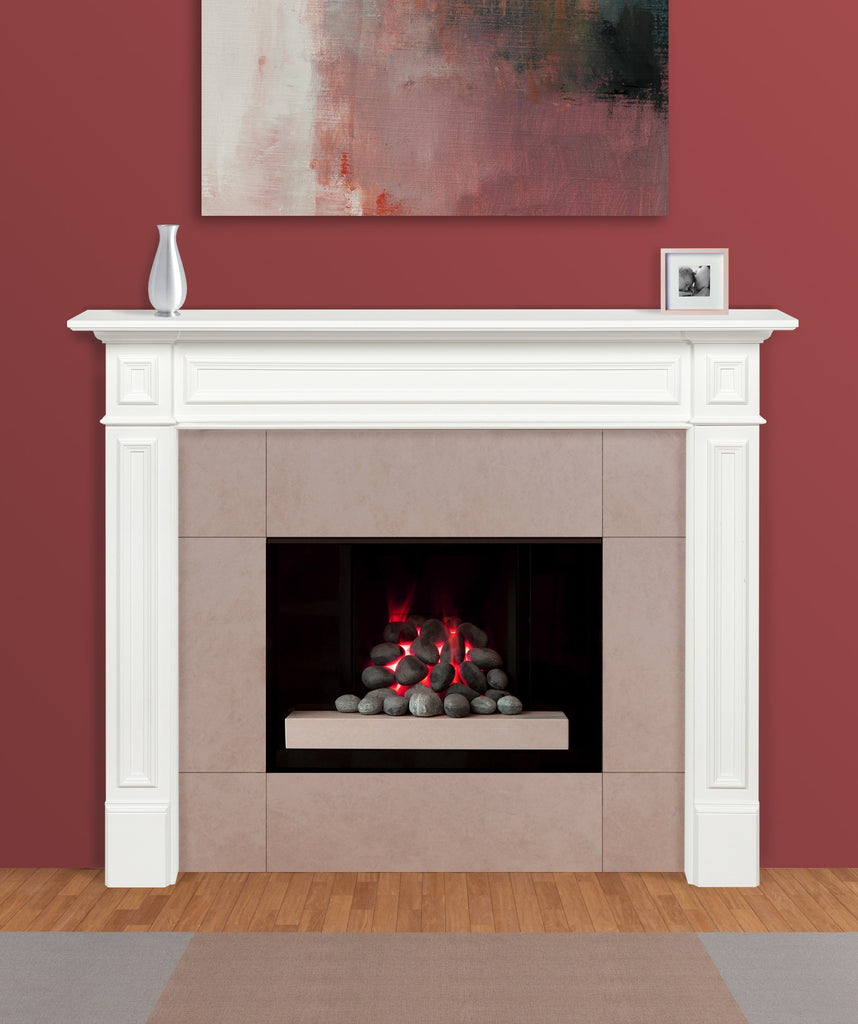 525-48 Mike Fireplace Mantel Surround MDF, 48-Inch, White 48 Inch