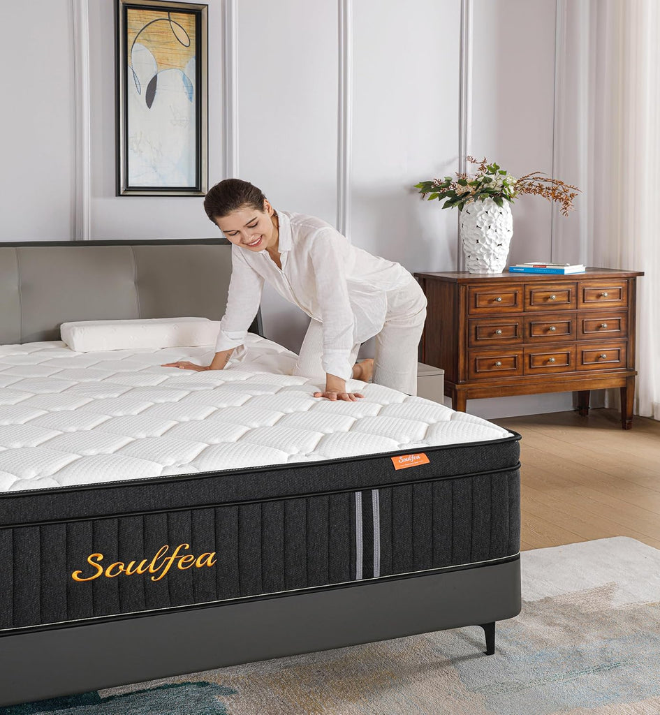 Full Size Mattress,12 Inch Hybrid Full Mattress in a Box with Memory Foam & Individual Pocket Spring for Edge