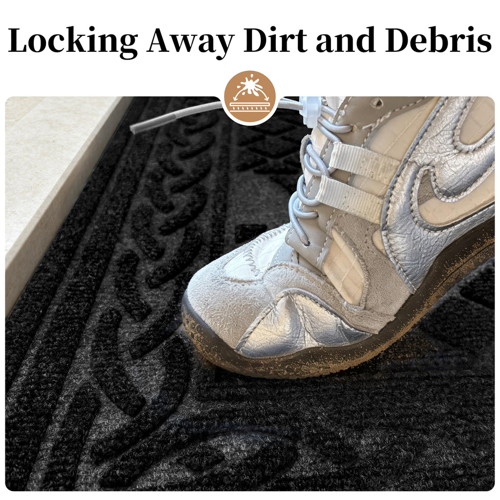 Welcome Mats for Front Door, 17" x 30" Heavy Duty Door Mats Entrance Outdoor Indoor, Non-Slip Front Back Doormat for