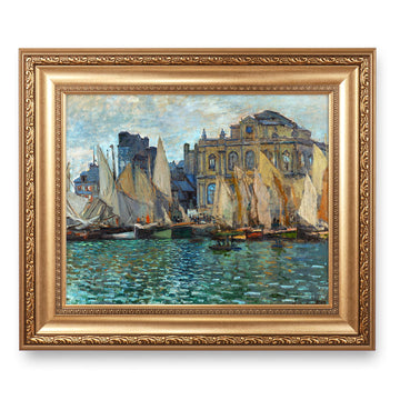 The Museum at Le Havre by Claude Monet Framed Size:26x22 inches, Image Size:20x16 inches World Classic Reproductions