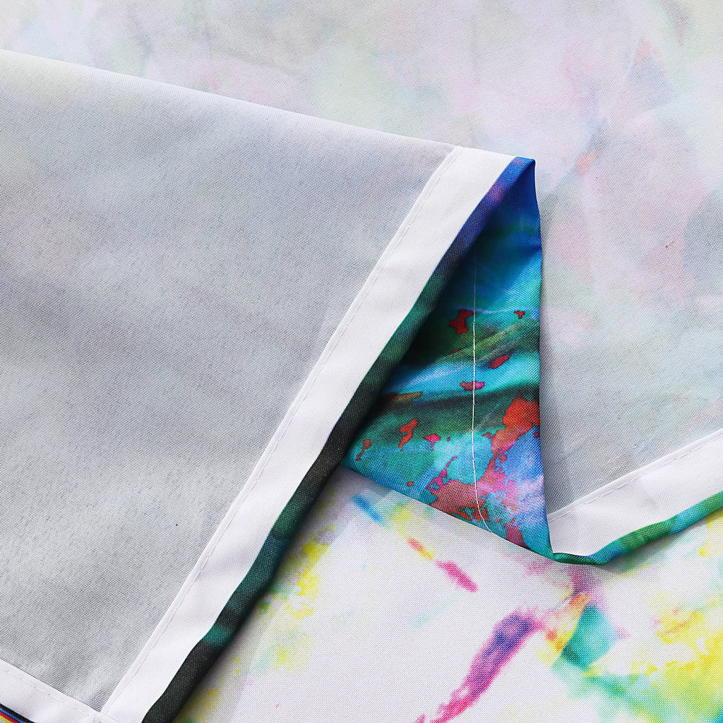 Outdoor Curtains Waterproof Grommet Top Light Filtering Drapes Abstract Watercolor Painting Flower Print Pattern