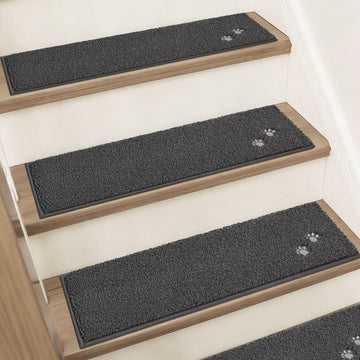 Stair Treads Non Slip for Wooden Steps 28" x 9", 4pcs, Charcoal