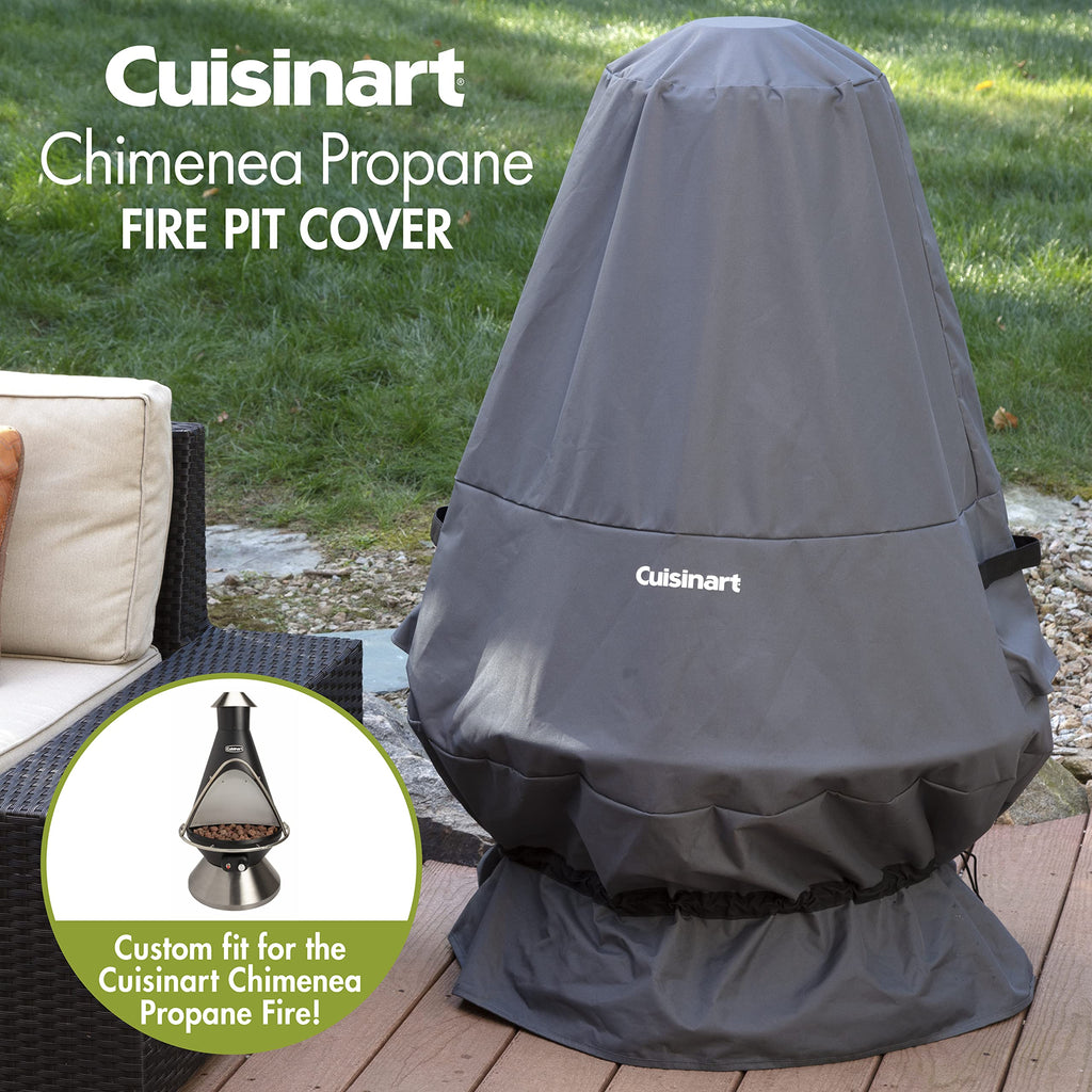 Chimenea Propane Fire Pit Heater Cover, Durable Rip-Resistant Polyester (Cover Fits )