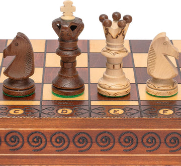 Ambassador Wooden Chess Set, 21.7