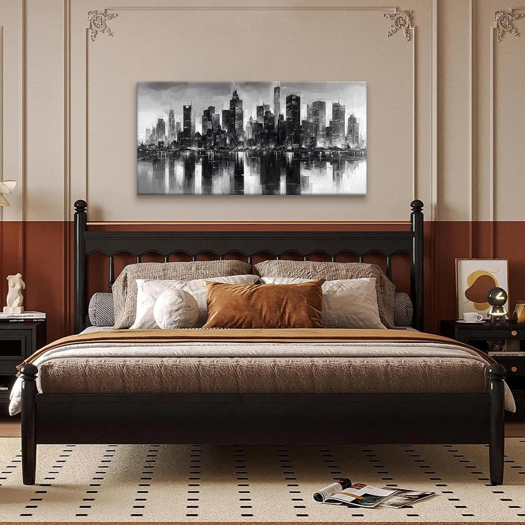 New York City Wall Art Brooklyn Bridge Wall Art Print Paintings Modern Cityscape Canvas Art Wall Decor Picture