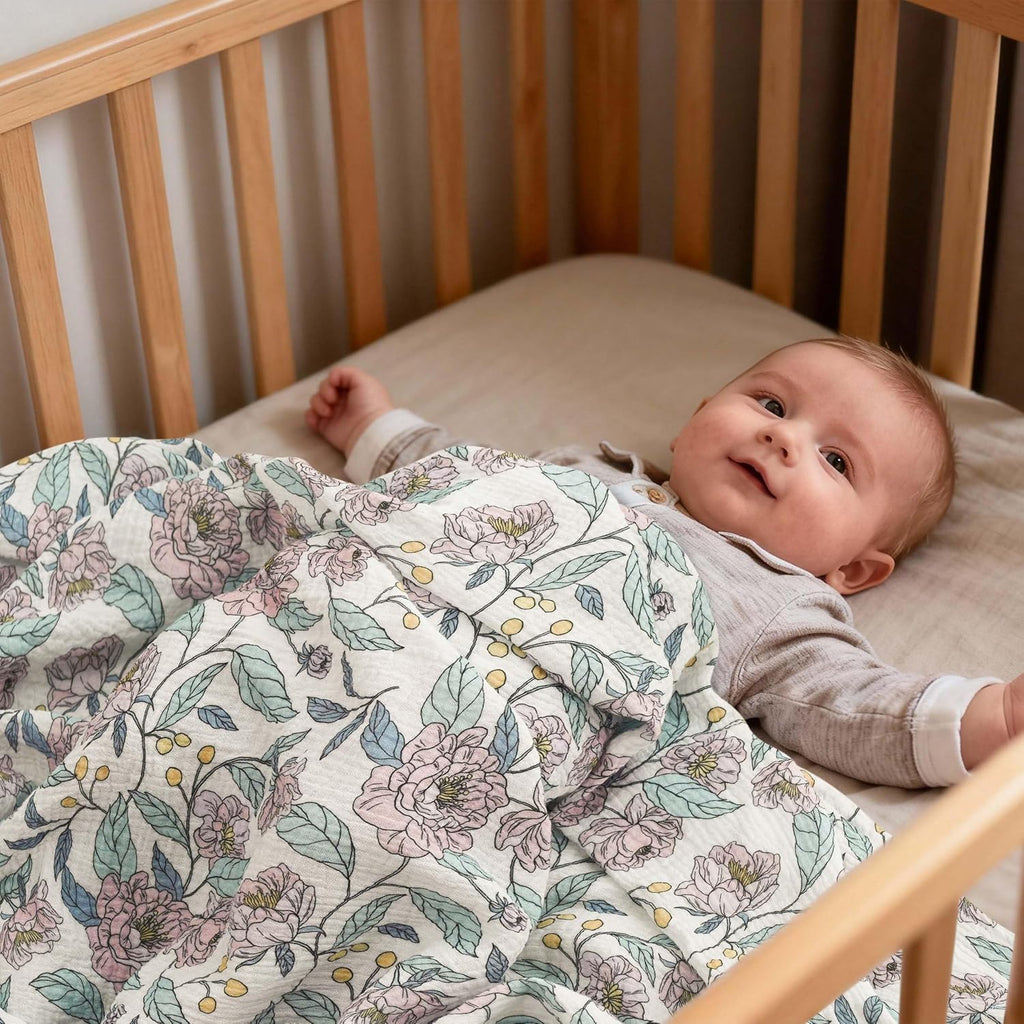 Muslin Swaddle Blankets, 3 Pack Breathable Soft Receiving Blanket, Large 38 x 40 inches Swaddle Wrap