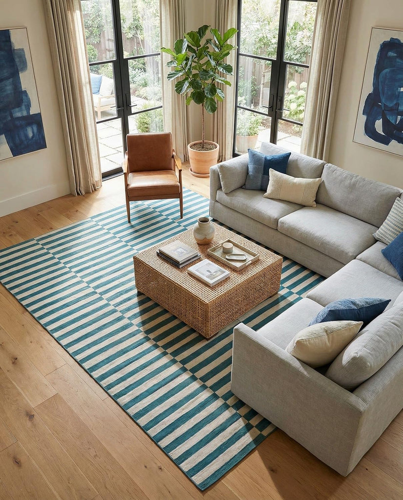 Soho Rug - 10' x 13' Turquoise Low Rug