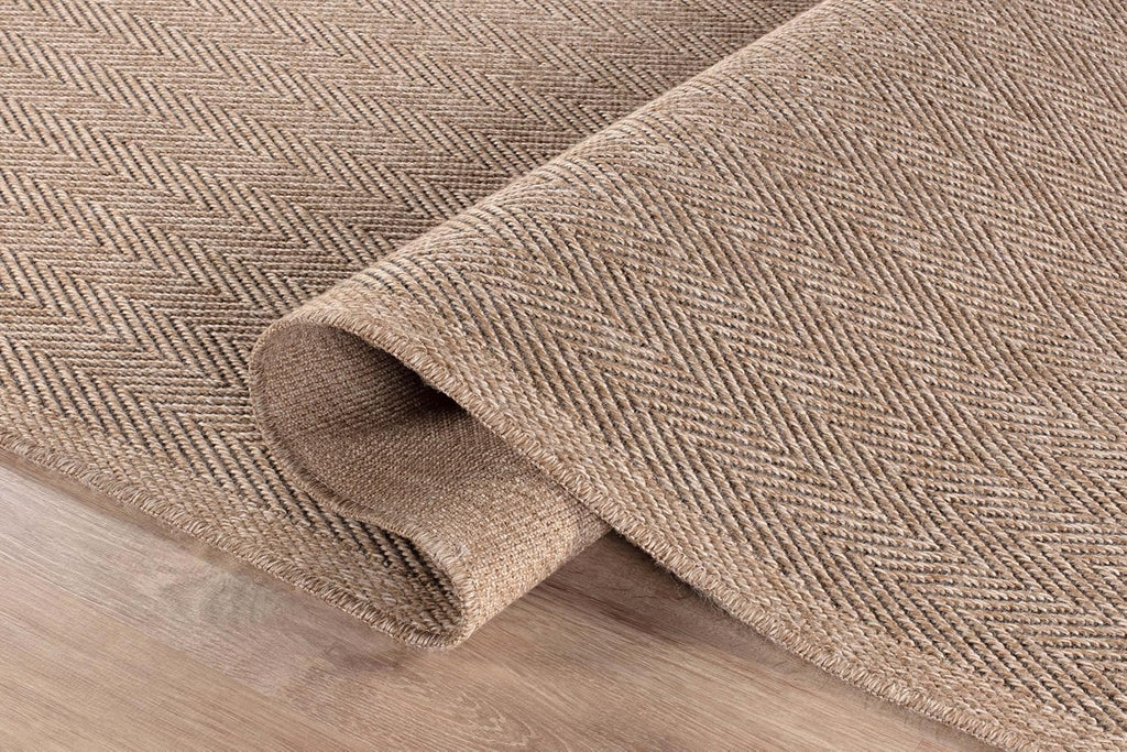 Easy Jute Rug 5x7, Indoor Outdoor Natural Color Fiber Area Rugs Patio Rug Herringbone Seagrass Woven Design
