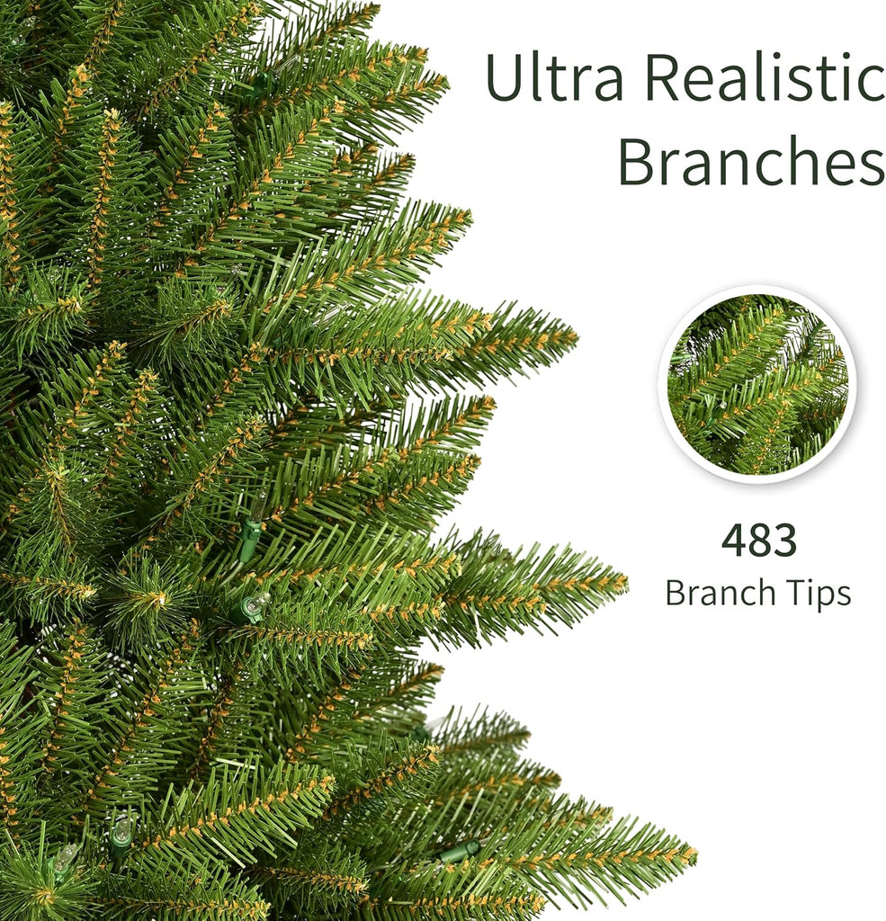 International 4.5ft Pre-Lit Slim Fraser Fir Artificial Christmas Tree