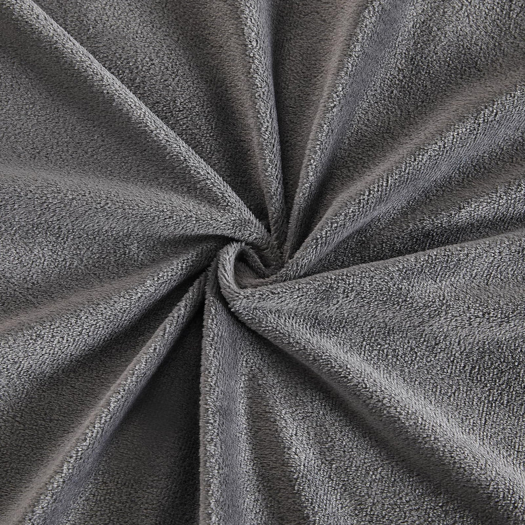 Fluffly Faux Rabbit Fur Bubble Comforter Set, Dark Grey