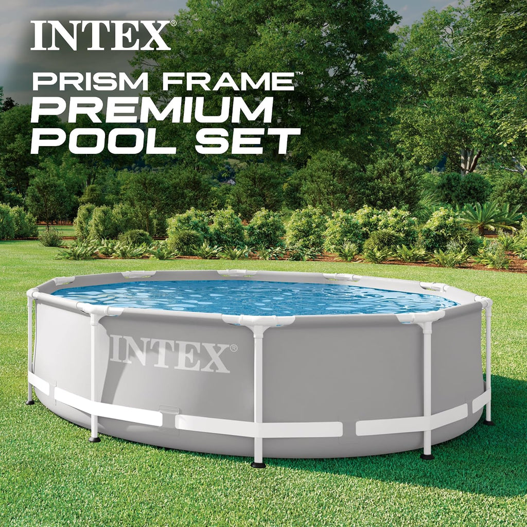 Prism Frame 10ft x 30in Round Above Ground Swimming Pool Set w/Pump | 26701EH - 330 GPH Cartridge Filter Pump