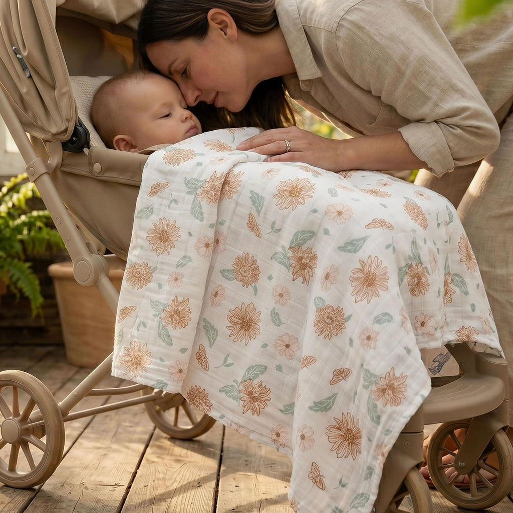 Muslin Swaddle Blankets 4Pk Receiving Blanket Large 35" x 40"