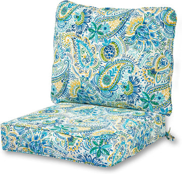 2-Piece Outdoor Deep Seat Cushion Set, Paisley