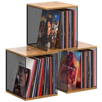 3 Cube Vinyl Record Storage