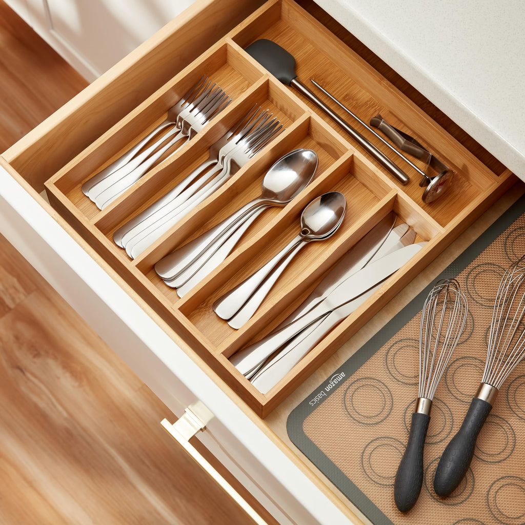 Silverware Set, Stainless Steel Flatware, Dishwasher Safe, Service for 4, 20-Piece Forks and Spoons, Round Edge