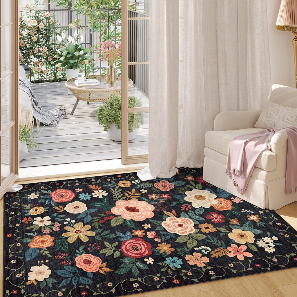 3x5 Area Rug, Floral Rugs