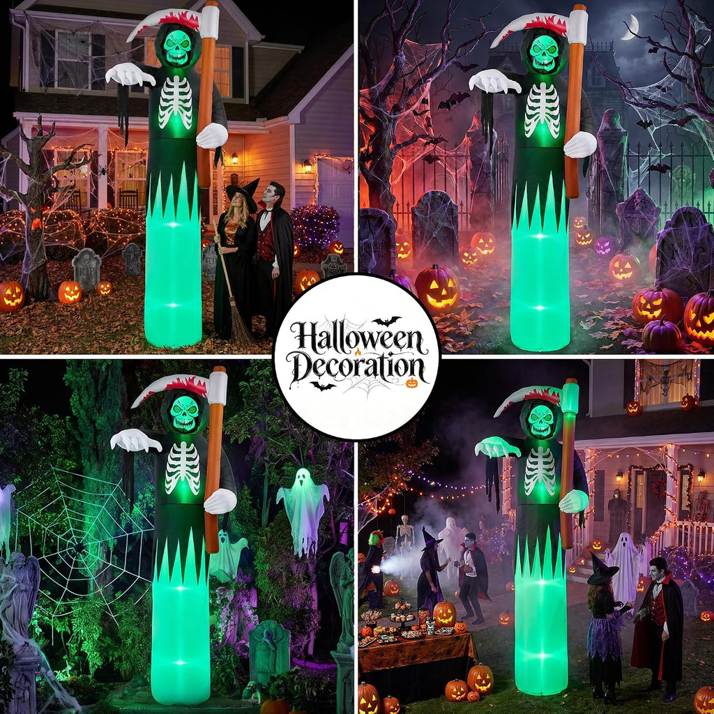 12 FT Grim Reaper Halloween Inflatables Outdoor Decorations