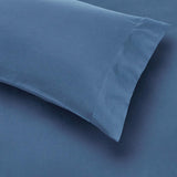 Twin/Twin XL Comforter Set with Sheets, 5-Piece Blue Calvin Striped Bedding, Lightweight Microfiber Bed-in-a-Bag