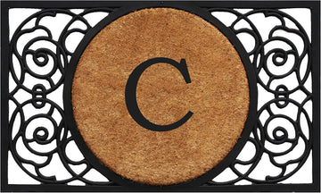 180032236C Armada Circle Monogram Doormat 22" x 36" (Letter C)