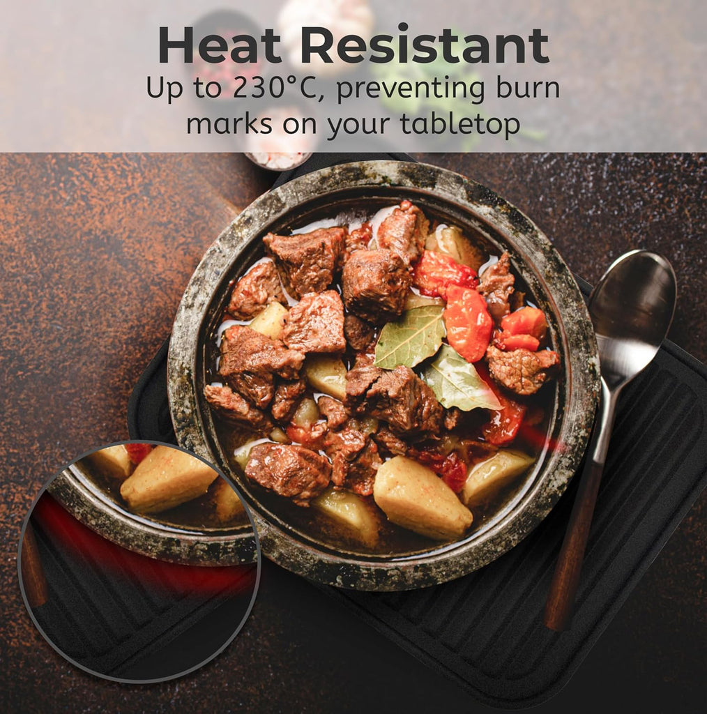 Silicone Trivets for Hot Dishes, Pots, Pans (4 Pack) - Heat-Resistant Pot Holders Countertop Mats - Silicone Trivet - Set of 4