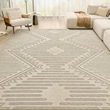 Boho Beige 5x7 Area Rugs Textured Tufted Rugs for Living Room Bedroom Nursery Rug-Carpet Washable Brown Neutral Modern