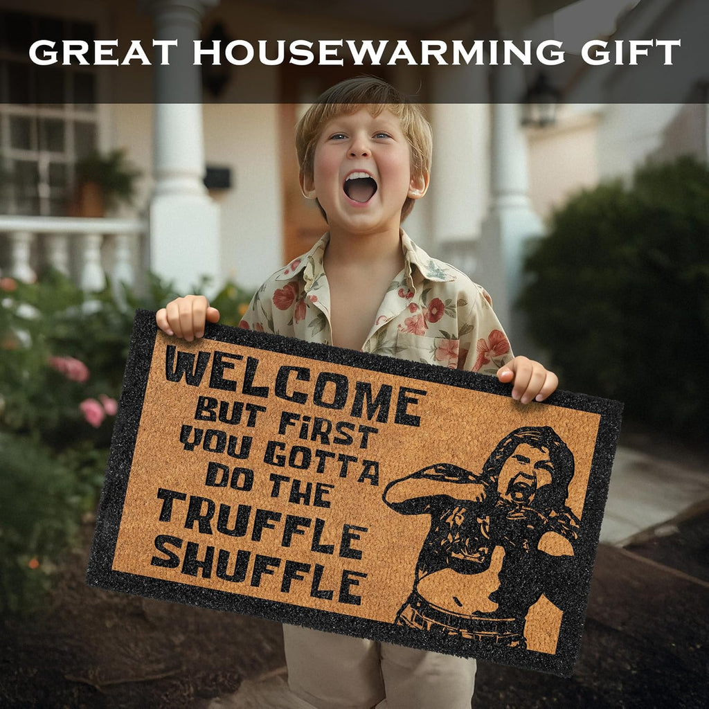 First You Gotta Do The Shuffle Doormat Outdoor 30x17 Inch Funny Welcome Mat | Funny Home Decor, Fan-Inspired Design